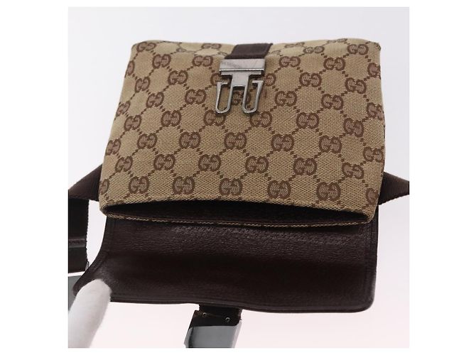 Borsello da vita GUCCI GG Canvas Beige Silver 131236 Auth 208149 Argento - vista 19