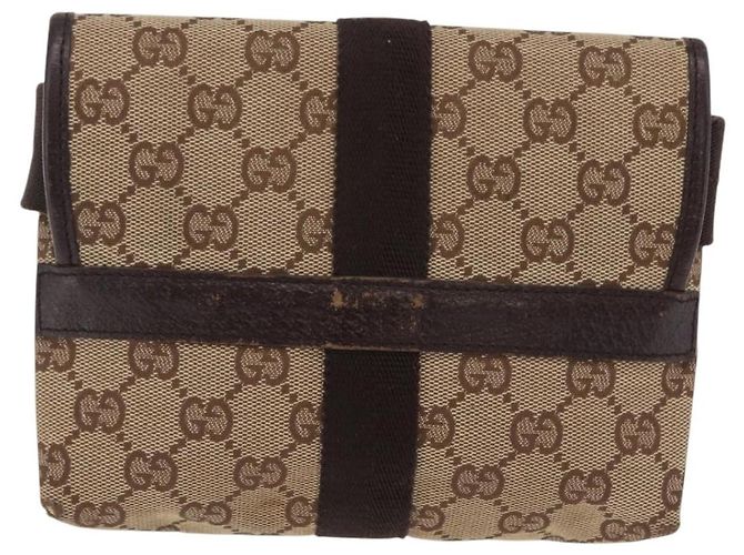 Borsello da vita GUCCI GG Canvas Beige Silver 131236 Auth 208149 Argento - vista 4