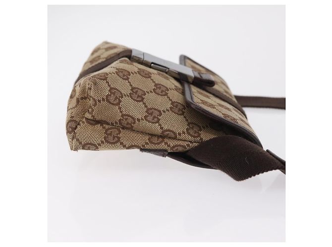 Borsello da vita GUCCI GG Canvas Beige Silver 131236 Auth 208149 Argento - vista 6