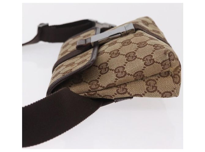Borsello da vita GUCCI GG Canvas Beige Silver 131236 Auth 208149 Argento - vista 7