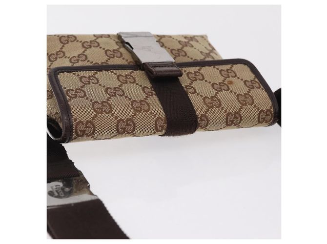 Borsello da vita GUCCI GG Canvas Beige Silver 131236 Auth 208149 Argento - vista 8