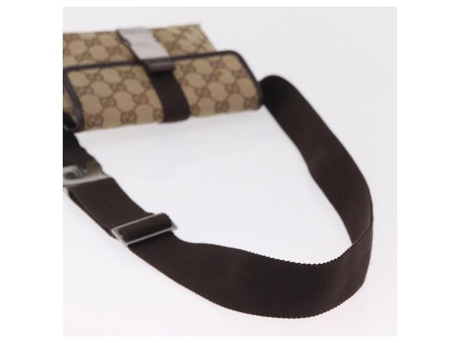 Borsello da vita GUCCI GG Canvas Beige Silver 131236 Auth 208149 Argento - vista 9
