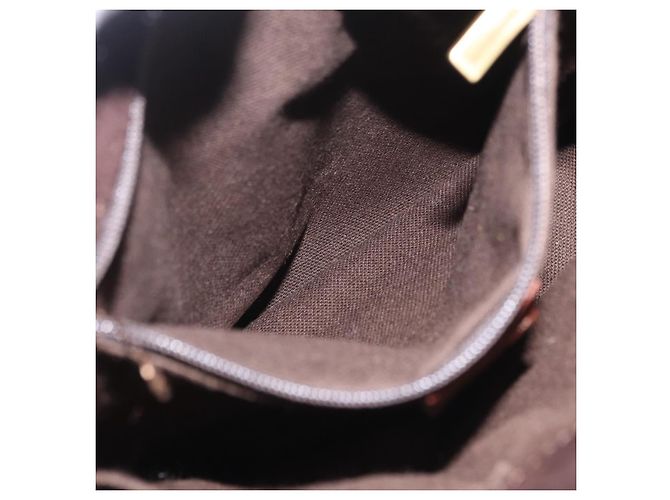 Borsa a mano BURBERRY Suede Dark Brown Gold Auth ep16404 D'oro Marrone scuro - vista 21
