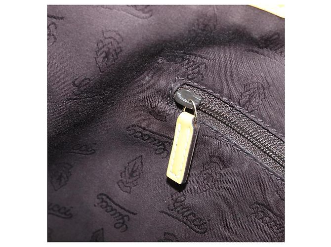 Borsa Tote GUCCI GG Canvas Web Sherry Line Beige Gold 211971 Auth 208769V D'oro - vista 21