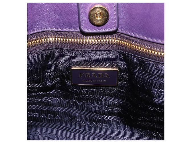 Borsa a Mano PRADA Nylon Viola Tono Oro Auth am12845A Porpora - vista 19