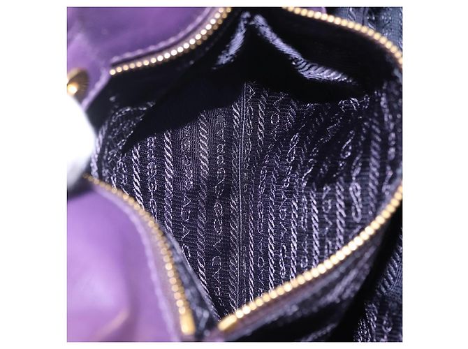Borsa a Mano PRADA Nylon Viola Tono Oro Auth am12845A Porpora - vista 24