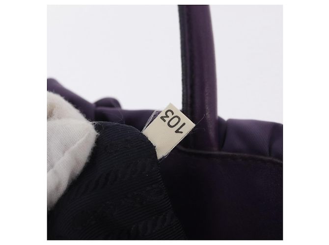 Borsa a Mano PRADA Nylon Viola Tono Oro Auth am12845A Porpora - vista 27
