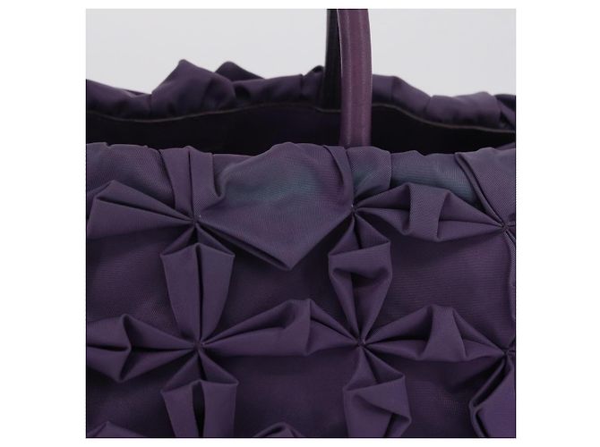 Borsa a Mano PRADA Nylon Viola Tono Oro Auth am12845A Porpora - vista 4