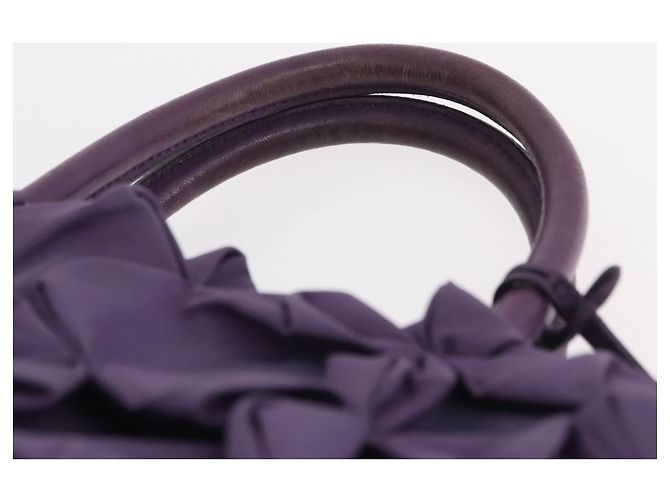 Borsa a Mano PRADA Nylon Viola Tono Oro Auth am12845A Porpora - vista 9