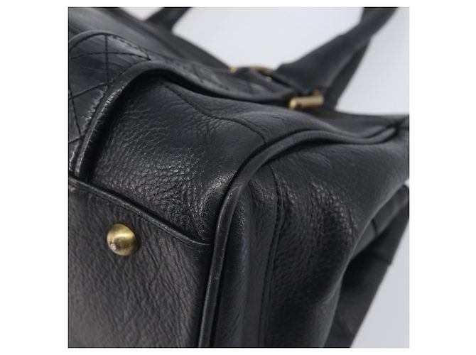 Borsa a mano BURBERRY in pelle nera e oro autentica ki6914A - vista 10