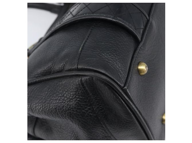 Borsa a mano BURBERRY in pelle nera e oro autentica ki6914A - vista 11