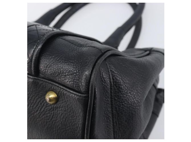 Borsa a mano BURBERRY in pelle nera e oro autentica ki6914A - vista 12