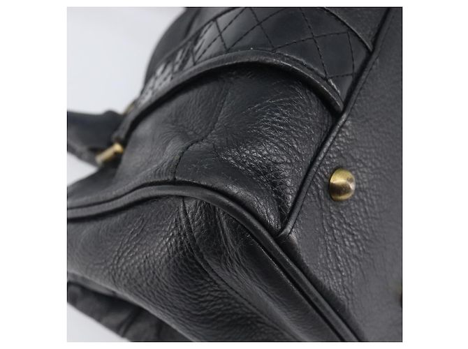 Borsa a mano BURBERRY in pelle nera e oro autentica ki6914A - vista 13