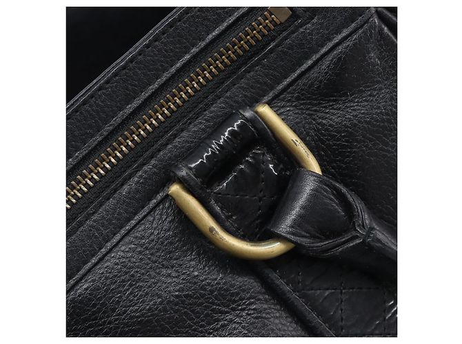 Borsa a mano BURBERRY in pelle nera e oro autentica ki6914A - vista 17