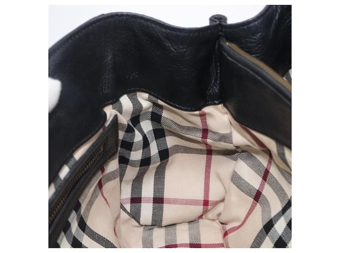 Borsa a mano BURBERRY in pelle nera e oro autentica ki6914A - vista 20