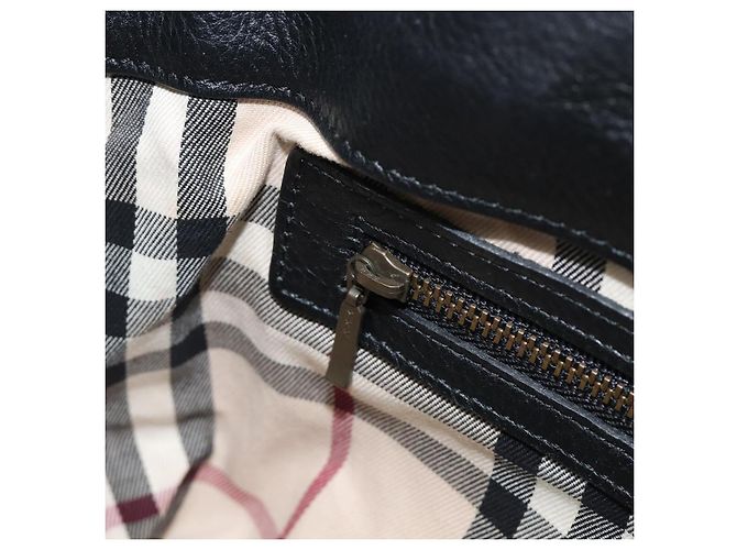 Borsa a mano BURBERRY in pelle nera e oro autentica ki6914A - vista 22