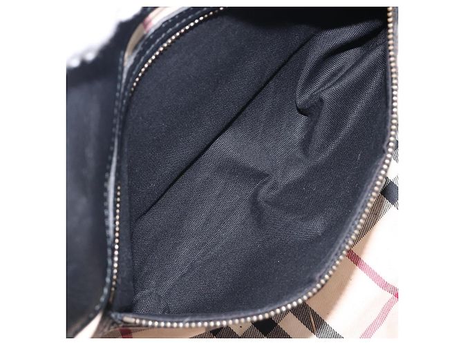 Borsa a mano BURBERRY in pelle nera e oro autentica ki6914A - vista 23