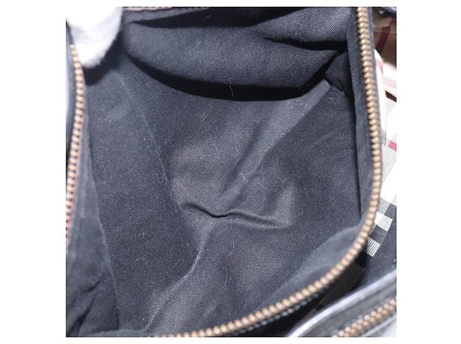 Borsa a mano BURBERRY in pelle nera e oro autentica ki6914A - vista 25