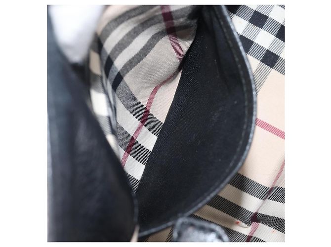 Borsa a mano BURBERRY in pelle nera e oro autentica ki6914A - vista 28