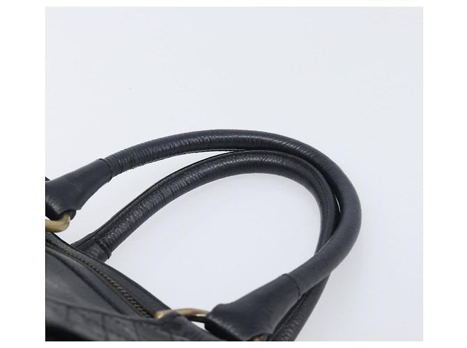 Borsa a mano BURBERRY in pelle nera e oro autentica ki6914A - vista 8