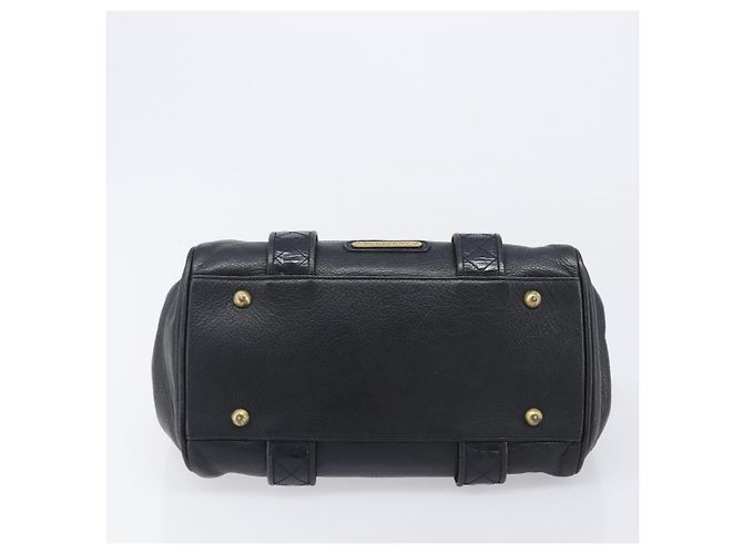 Borsa a mano BURBERRY in pelle nera e oro autentica ki6914A - vista 9
