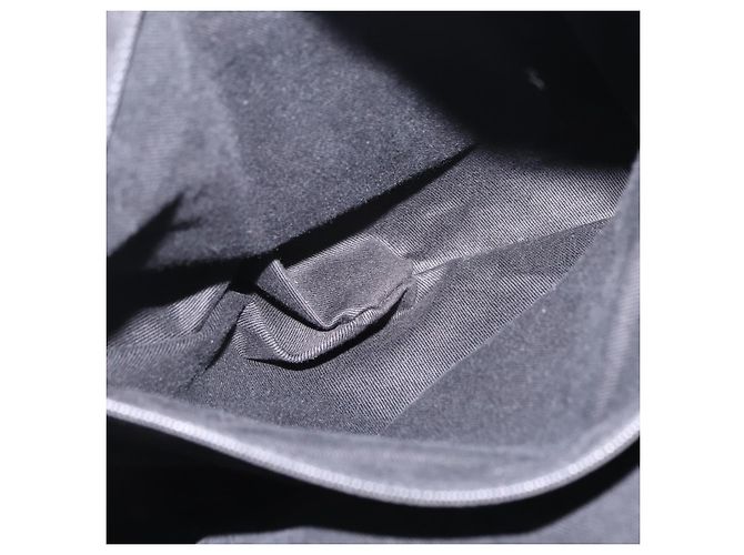 Borsa Tote CHANEL Paris New York Line Matelasse Nylon Grigio Argento CC Auth bs37569V Marrone - vista 25