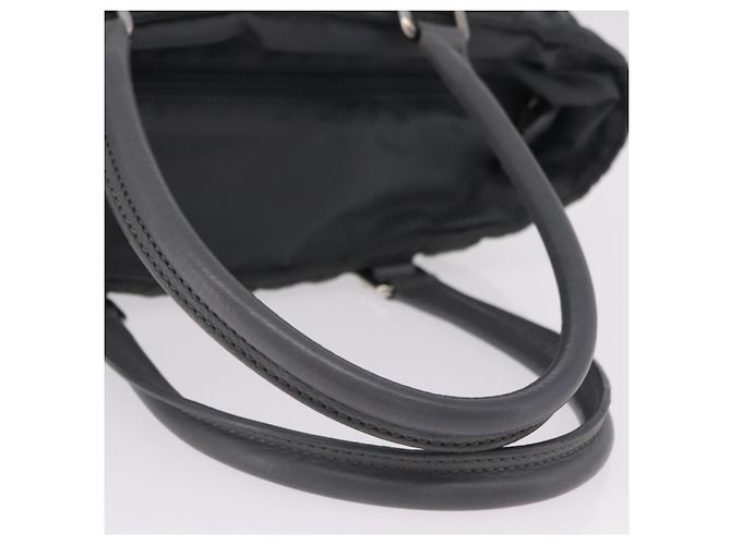 Borsa Tote CHANEL Paris New York Line Matelasse Nylon Grigio Argento CC Auth bs37569V Marrone - vista 8