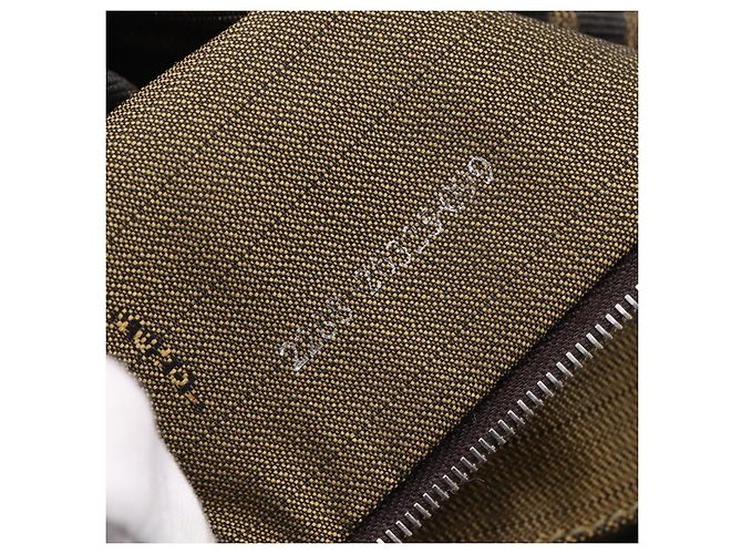 Borsa a Tracolla FENDI Zucca Canvas Mamma Baguette Marrone Argento Auth 207296A - vista 24