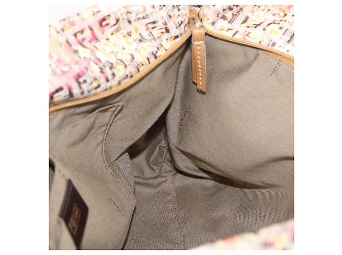 FENDI Zucchino Canvas Tote Bag Multicolor Gold 8BH215 Auth 208580V Mehrfarben Golden - Ansicht 21