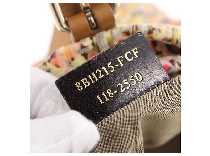 FENDI Zucchino Canvas Tote Bag Multicolor Gold 8BH215 Auth 208580V Mehrfarben Golden - Ansicht 24