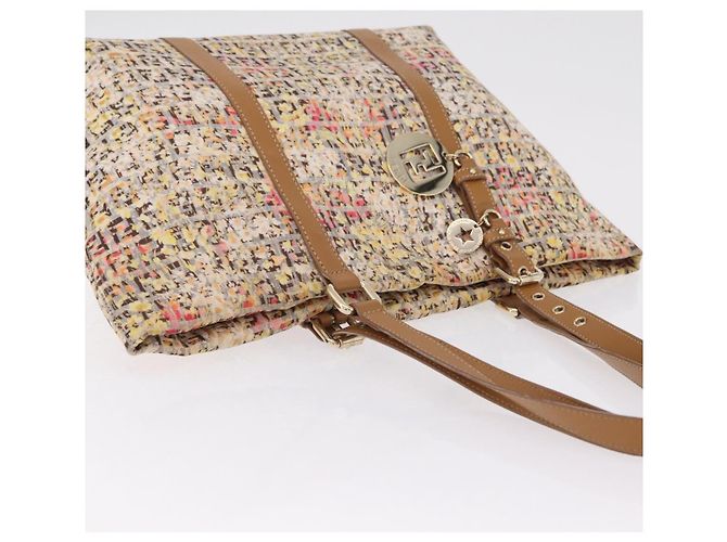 FENDI Zucchino Canvas Tote Bag Multicolor Gold 8BH215 Auth 208580V Mehrfarben Golden - Ansicht 6