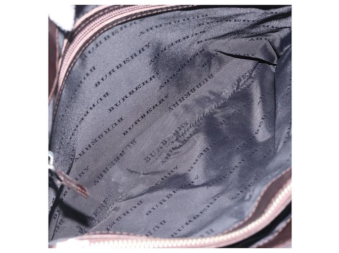 Borsa a mano BURBERRY Nova Check Canvas Beige Silver Auth 208144 Argento - vista 21