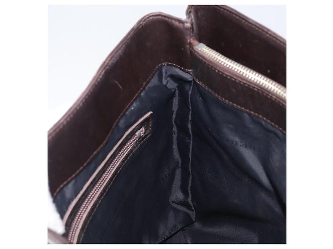 Borsa a mano BURBERRY Nova Check Canvas Beige Silver Auth 208144 Argento - vista 22