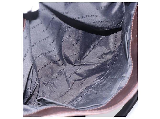 Borsa a mano BURBERRY Nova Check Canvas Beige Silver Auth 208144 Argento - vista 28