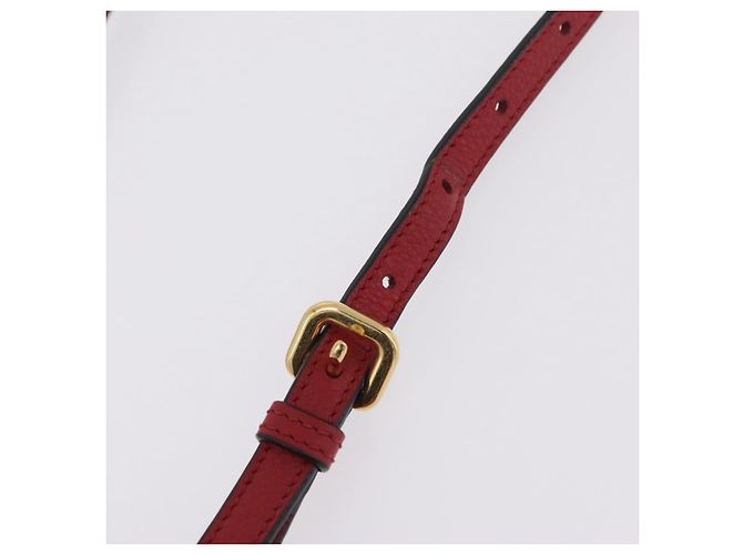 Borsa a Tracolla PRADA Pelle Rossa Oro Auth 209262A Rosso D'oro - vista 11