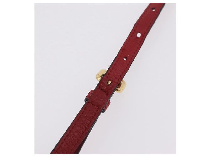 Borsa a Tracolla PRADA Pelle Rossa Oro Auth 209262A Rosso D'oro - vista 12