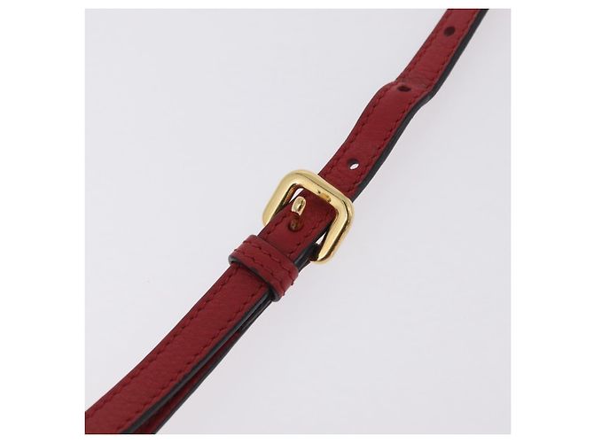 Borsa a Tracolla PRADA Pelle Rossa Oro Auth 209262A Rosso D'oro - vista 13