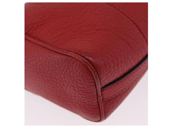 Borsa a Tracolla PRADA Pelle Rossa Oro Auth 209262A Rosso D'oro - vista 16