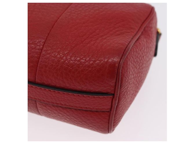 Borsa a Tracolla PRADA Pelle Rossa Oro Auth 209262A Rosso D'oro - vista 17