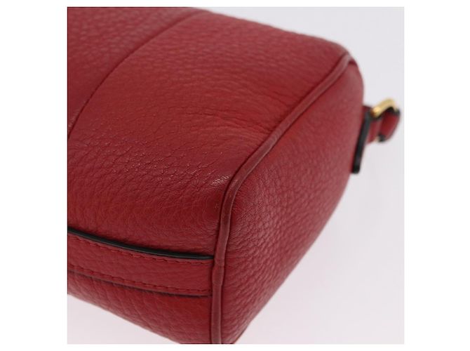 Borsa a Tracolla PRADA Pelle Rossa Oro Auth 209262A Rosso D'oro - vista 19