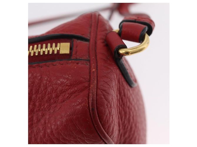 Borsa a Tracolla PRADA Pelle Rossa Oro Auth 209262A Rosso D'oro - vista 22