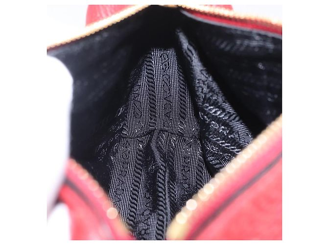 Borsa a Tracolla PRADA Pelle Rossa Oro Auth 209262A Rosso D'oro - vista 25