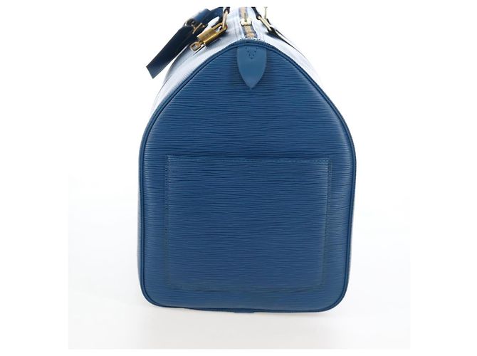 LOUIS VUITTON Epi Keepall 50 Boston Bag Blue M42965 LV Auth am12687V - vista 4