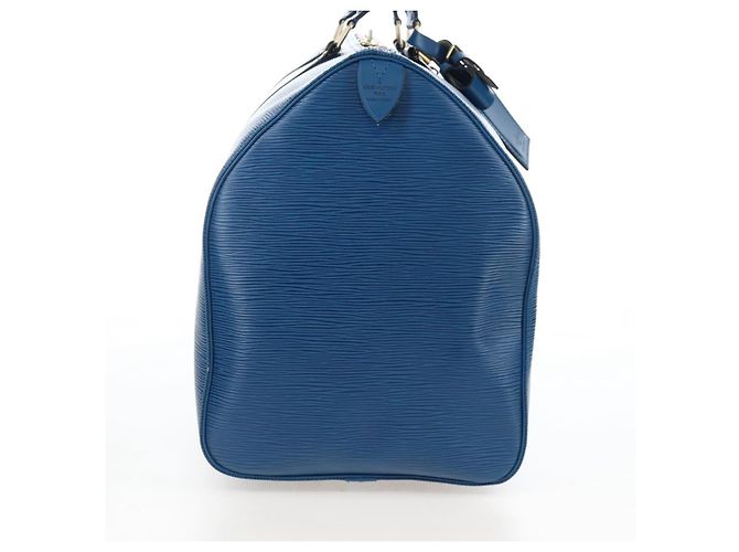 LOUIS VUITTON Epi Keepall 50 Boston Bag Blue M42965 LV Auth am12687V - vista 5