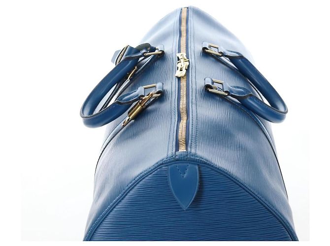 LOUIS VUITTON Epi Keepall 50 Boston Bag Blue M42965 LV Auth am12687V - vista 6