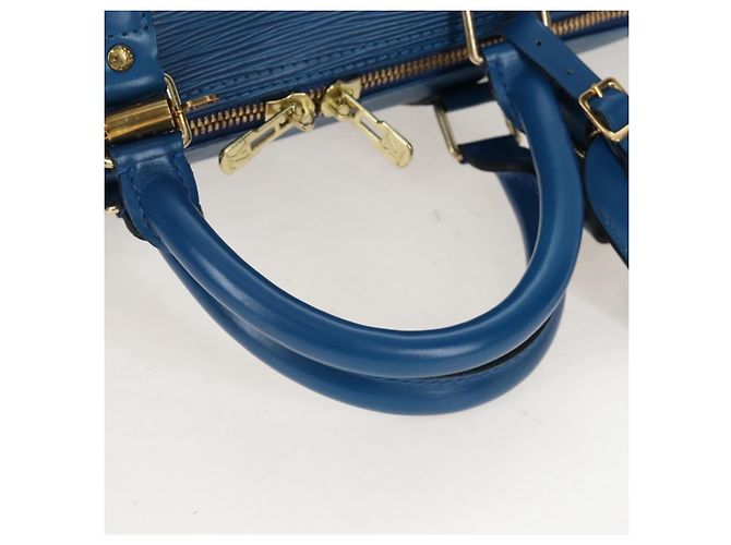 LOUIS VUITTON Epi Keepall 50 Boston Bag Blue M42965 LV Auth am12687V - vista 7