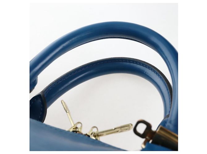 LOUIS VUITTON Epi Keepall 50 Boston Bag Blue M42965 LV Auth am12687V - vista 8
