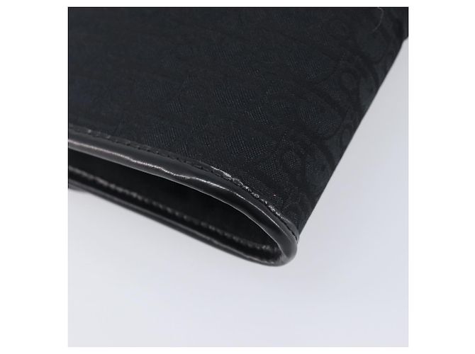 Borsa a Tracolla con Catena Christian Dior Trotter Canvas Nero Oro Auth 208710V - vista 14