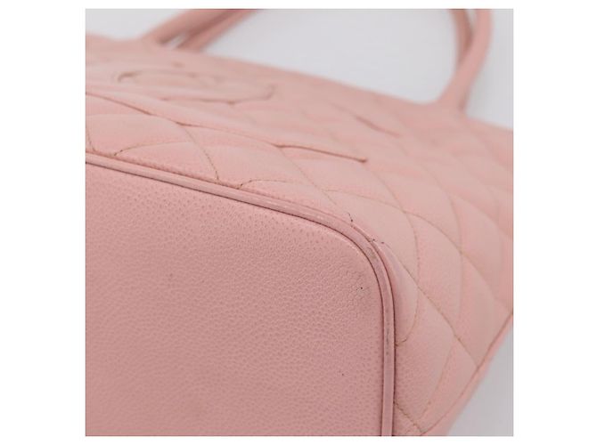 CHANEL Standard Tote Bag Caviar Leder Pink Gold CC Auth 208641V Golden - Ansicht 11
