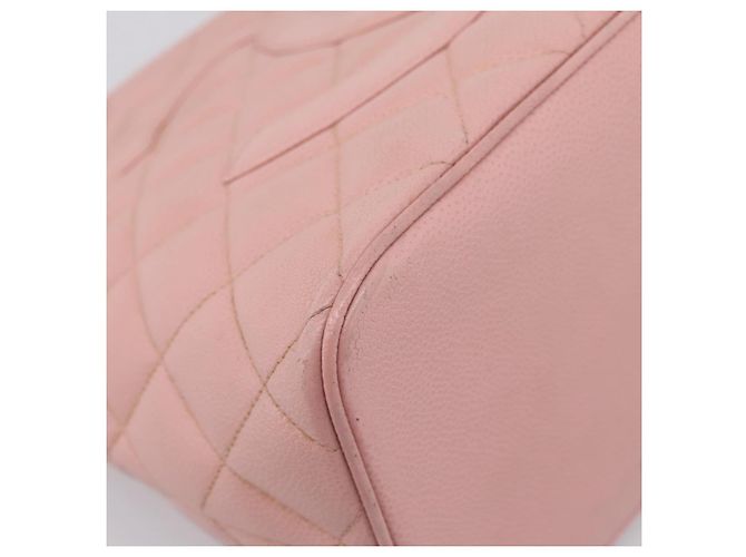 CHANEL Standard Tote Bag Caviar Leder Pink Gold CC Auth 208641V Golden - Ansicht 12
